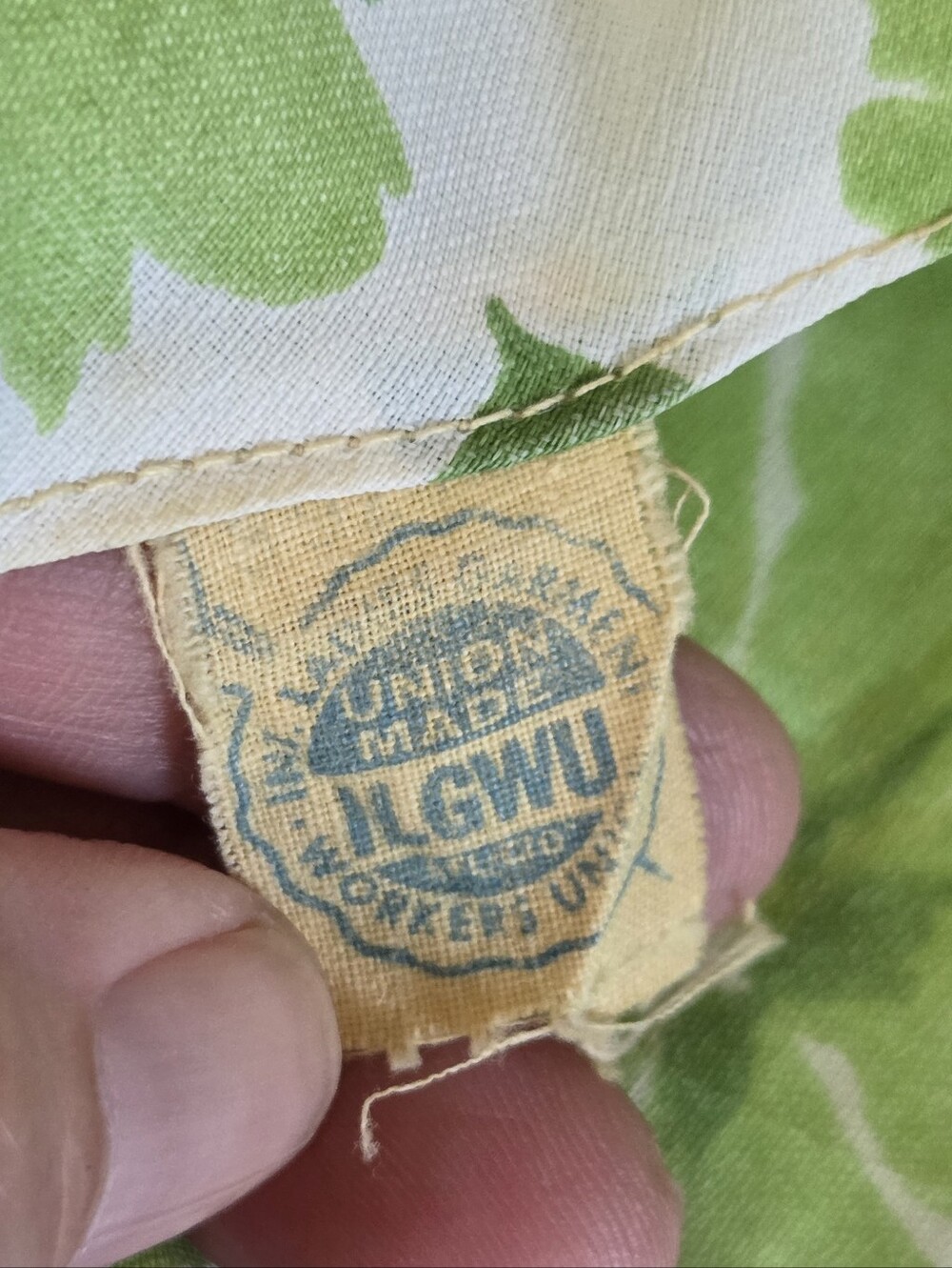 Vintage 1960s Green Yellow Floral Pleated Cotton Dress USA Union Made - Picture 10 of 16